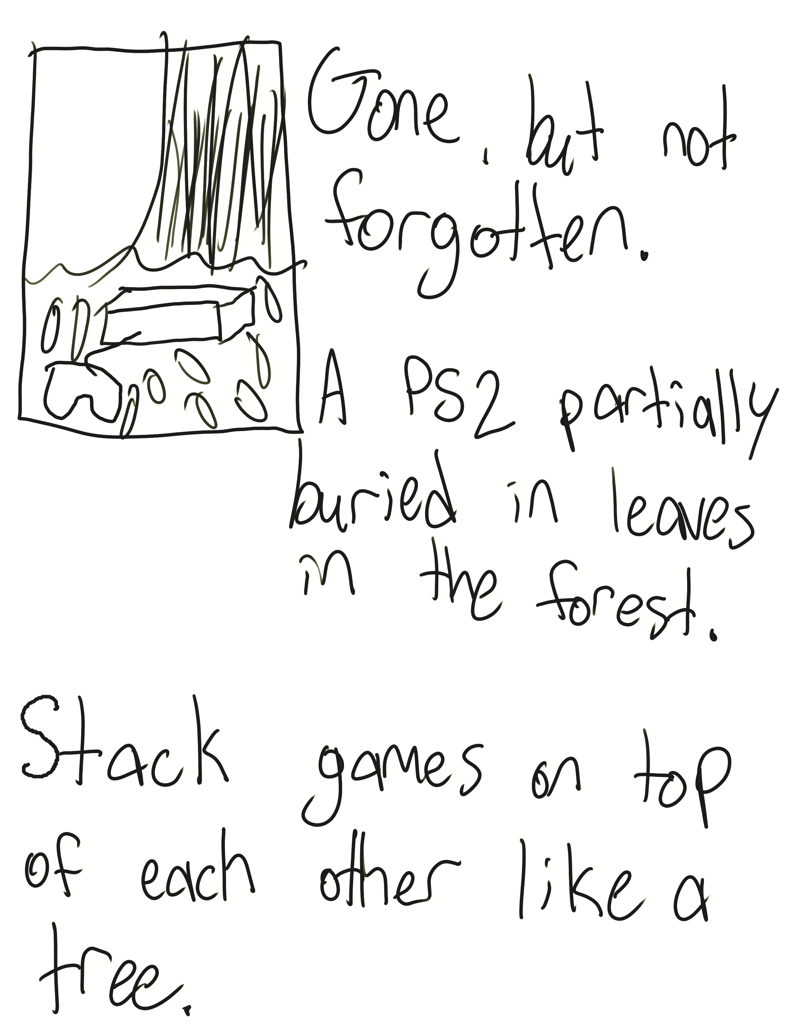 A basic sketch of the original idea for the ad.